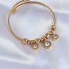 Bouquet Bouqtique 316L Çelik Gold Renk Zirkon Taşlı Model Charm Bileklik BQT35BB6089