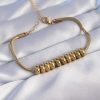 Bouquet Bouqtique 316L Çelik Gold Renk Oval Figürlü Bileklik BQT35BB6096