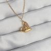 Bouquet Bouqtique 316L Çelik Zincir Gold Renk Renkli Zirkon Taşlı Kalp Kolye BQT35BKO8905