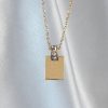 Bouquet Bouqtique 316L Çelik Zincir Gold Renk Zirkon Taşlı Aşk Mektubu Kolye BQT35BKO8907