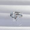 Bouquet Bouqtique Pirinç Gümüş Renk Zirkon Taşlı Damla Earcuff Küpe BQT35BKP9334
