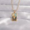 Bouquet Bouqtique 316L Çelik Gold Renk Karışık Mineli El Figür Tarot Kolye BQT35BKO9035