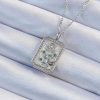 Bouquet Bouqtique 316L Çelik Zincir Gümüş Renk Zirkon Taşlı Aslan Figürlü Tarot Kolye BQT35BKO9226