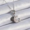 Bouquet Bouqtique 316L Çelik Gümüş Renk Zirkon Taşlı Ay Yıldız  Figür Charm Model Kadın Kolye BQT35BKO9311