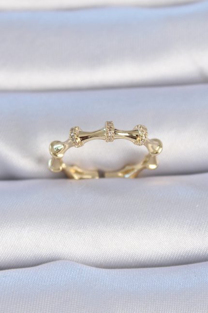 Bouquet Bouqtique Pirinç Gold Renk Zirkon Taşlı Kadın Yüzük BQT35BYK3903