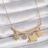 Bouquet Bouqtique 316L Çelik Gold Renk Fil Figür Zirkon Taş Detay Kadın Kolye BQT35BKO9408