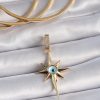 Bouquet Bouqtique Pirinç Gold Renk Zirkon Taşlı Kutup Yıldızı Nazar Boncuk Detay Ajda Charm BQT35BC1006