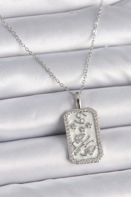 Bouquet Bouqtique 316L Çelik Gümüş Renk Zincir Yengeç Burcu Zirkon Taşlı Kadın Kolye BQT35BKO9448