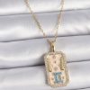Bouquet Bouqtique 316L Çelik Gold Renk Zincir İkizler Burcu Zirkon Taşlı Kadın Kolye BQT35BKO9468