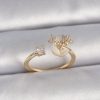 Bouquet Bouqtique Pirinç Gold Renk Ayarlanabilir Zirkon Taşlı Yıldız Model Kadın Yüzük BQT35BYK3396