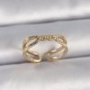 Bouquet Bouqtique Pirinç Gold Renk Ayarlanabilir Zirkon Taşlı Sarmal Model Kadın Yüzük BQT35BYK3400