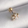 Bouquet Bouqtique 316L Çelik Gold Renk Zirkon Taşlı Çiçek Model Tragus Piercing BQT35PR1282