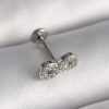 Bouquet Bouqtique 316L Çelik Gümüş Renk Zirkon Taşlı Sonsuzluk Model Tragus Piercing BQT35PR1345