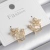Bouquet Bouqtique Pirinç Gold Renk Zirkon Taşlı Çiçek Model Kadın Küpe BQT35BKP9739
