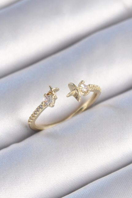 Bouquet Bouqtique Pirinç Gold Renk Zirkon Taş Detay Yıldız Model Kadın Yüzük BQT35BYK3446