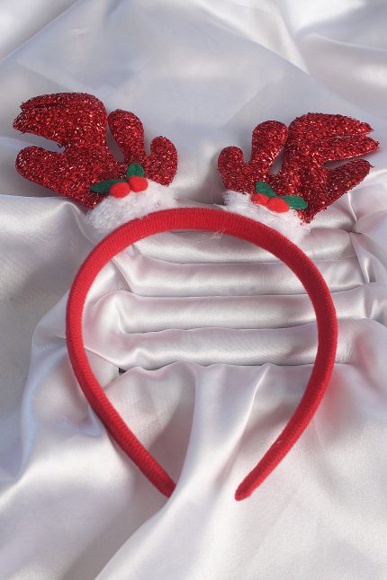 Bouquet Bouqtique Yılbaşı Temalı Simli Geyik Boynuzu Figürlü Taç BQT35SA1001