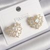 Bouquet Bouqtique Pirinç Gold Renk Zirkon Taşlı Kalp Model Kadın Küpe BQT35BKP11394