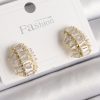 Bouquet Bouqtique Pirinç Gold Renk Zirkon Taşlı Kaplumbağa Kabuğu Model Kadın Küpe BQT35BKP9788