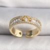 Bouquet Bouqtique Pirinç Gold Renk Zirkon Taşlı Yıldız İşleme VIP Seri Kadın Yüzük BQT35BYK3510