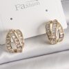 Bouquet Bouqtique Pirinç Gold Renk Zirkon Taşlı Düğüm Halka Model Kadın Küpe BQT35BKP9943
