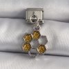 Bouquet Bouqtique 316L Çelik Gümüş Renk Sallantı Simli Bal Beteği Model Nomination Charm BQT35BC1158