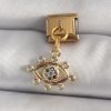 Bouquet Bouqtique 316L Çelik Gold Renk Sallantı Zirkon Taşlı Göz Model Nomination Charm BQT35BC1195