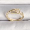 Bouquet Bouqtique Pirinç Gold Renk Zirkon Taş Detaylı Yılan Model Ayarlanabilir Yüzük BQT35BYK3539