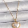 Bouquet Bouqtique 316L Çelik Gold Renk Zincir 3D İnci Kalp Model Kadın Kolye BQT35BKO9713