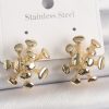 Bouquet Bouqtique Pirinç Gold Renk Virüs Figür Model Kadın Küpe BQT35BKP10070