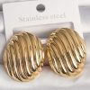 Bouquet Bouqtique Pirinç Gold Renk İşlemeli Oval Model Kadın Küpe BQT35BKP10151