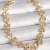 Bouquet Bouqtique Pirinç Gold Renk Zirkon Taşlı Kelebek Model Zincir Kadın Bileklik BQT35BB6834