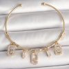 Bouquet Bouqtique Pirinç Gold Renk Sallantı Zirkon Taşlı Messika Figür Charm Kadın Bileklik BQT35BB6893