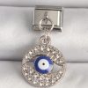 Bouquet Bouqtique 316L Çelik Gümüş Renk Zirkon Taşlı Göz Model Nazar Boncuk Detay Nomination Charm BQT35BC1217