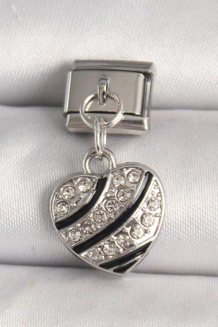 Bouquet Bouqtique 316L Çelik Gümüş Renk Zirkon Taşlı Kalp Model Nomination Charm BQT35BC1316