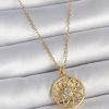 Bouquet Bouqtique 316L Çelik Gold Renk Zincr Mavi Taşlı Lotus Model Kadın Kolye BQT35BKO10061