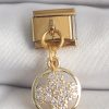 Bouquet Bouqtique 316L Çelik Gold Renk Sallantı Zirkon Taşlı Yonca Model Nomination Charm BQT35BC1340