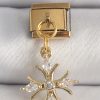 Bouquet Bouqtique 316L Çelik Gold Renk Sallantı Zirkon Taşlı Kar Tanesi Model Nomination Charm BQT35BC1341