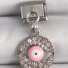 Bouquet Bouqtique 316L Çelik Gümüş Renk Sallantı Zirkon Taşlı Pembe Göz Model Nomination Charm BQT35BC1373