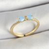 Bouquet Bouqtique Pirinç Fiyonk Figürlü Zirkon Taşlı Gold Renk Ayarlanabilir Kadın Yüzük BQT35BYK3773