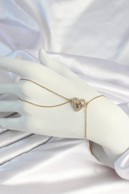 Bouquet Bouqtique 316L Çelik Zincirli Gold Renk Kalp Figürlü Şahmeran BQT35SN660