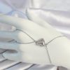 Bouquet Bouqtique 316L Çelik Zincirli Gümüş Renk Kalp Figürlü Zirkon Taşlı Şahmeran BQT35SN671