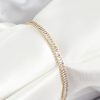 Bouquet Bouqtique Pirinç Zirkon Taşlı İnce Su Yolu Model Gold Renk Kadın Bileklik BQT35BB7034