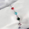 Bouquet Bouqtique Pirinç Gümüş Renk Karışık Renk Zirkon Taşlı Kadın Bileklik BQT35BB8524