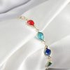 Bouquet Bouqtique Pirinç Gold Renk Karışık Renk Damla Zirkon Taşlı Kadın Bileklik BQT35BB7048