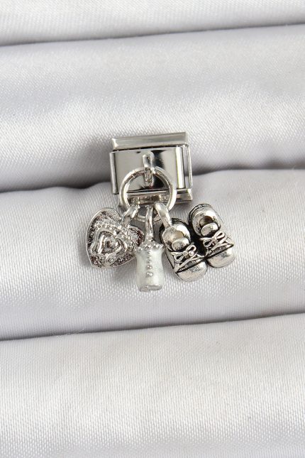 Bouquet Bouqtique 316L Çelik Gümüş Renk Bebek Konsept Nomination Charm BQT35BC1493