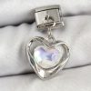 Bouquet Bouqtique 316L Çelik Sallantılı Zirkon Taşlı Kalp Model Gümüş Renk Nomination Charm BQT35BC1461