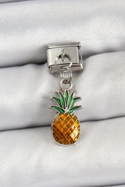 Bouquet Bouqtique 316L Çelik Sallantılı Ananas Model Gümüş Renk Nomination Charm BQT35BC1468