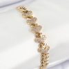 Bouquet Bouqtique Pirinç Zirkon Taşlı Kalp Model Gold Renk Kadın Bileklik BQT35BB7901