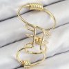 Bouquet Bouqtique Pirinç Halkalı Model Gold Renk Kıkırdak Küpe BQT35BKP11060