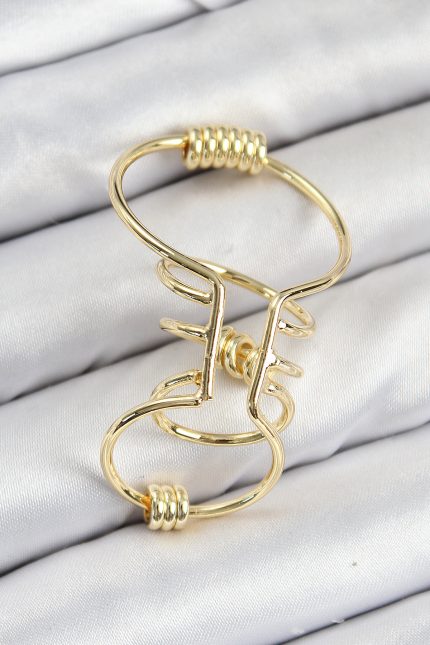 Bouquet Bouqtique Pirinç Halkalı Model Gold Renk Kıkırdak Küpe BQT35BKP11060